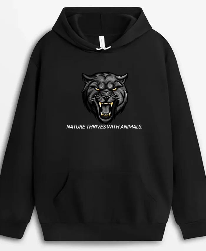 Nature Thrives With Animals Geumbull Hoodie - Black