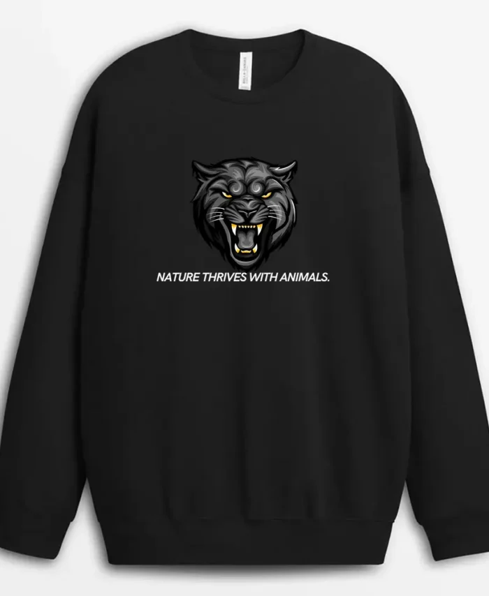 Nature Thrives With Animals Geumbull Sweatshirt - Black