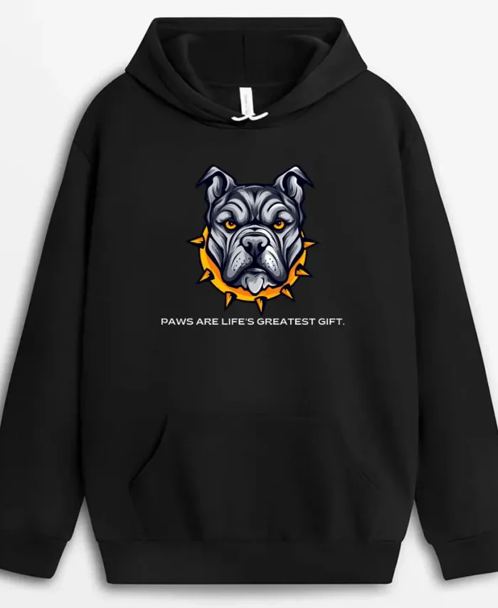 Paws Are Lifes Greatest Gift Geumbull Hoodie - Black