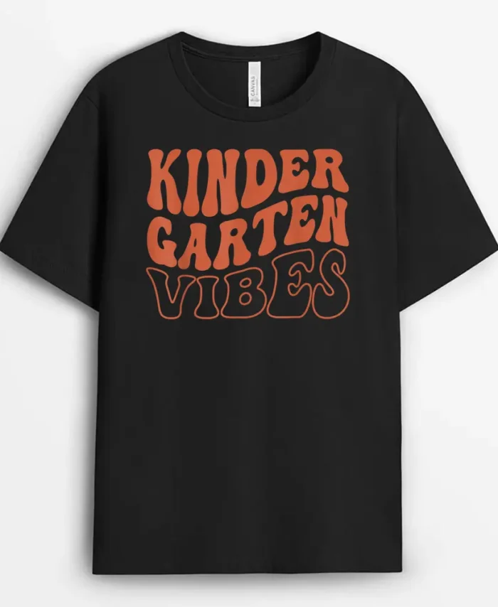 Kindergarten Vibes Back To School Teacher Girls Boys Toddler T-Shirt - Black