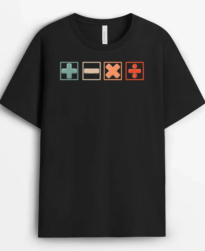 Math Teacher Cute Math T-Shirt - Black