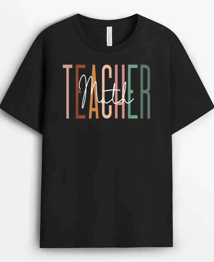 Math Teacher Squad Team Coach Mathematics T-Shirt - Black