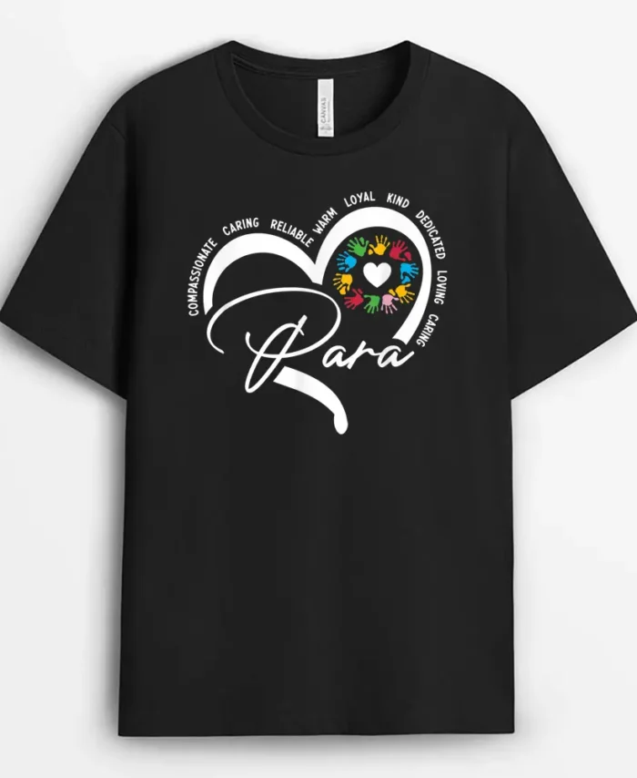 Paraprofessional Teacher U2013 Special Education Paraeducator T-Shirt - Black