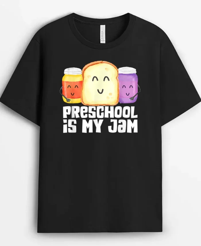 Pre-K Preschool Is My Jam Back To School Teacher Student T-Shirt - Black