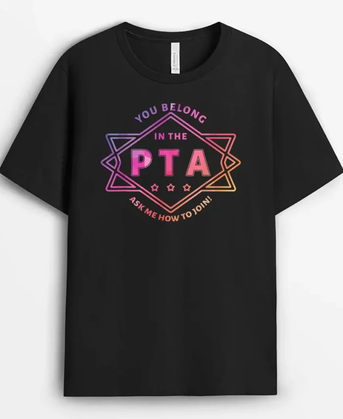 PTA Promotion Graphic - School Parent Teacher Association T-Shirt - Black