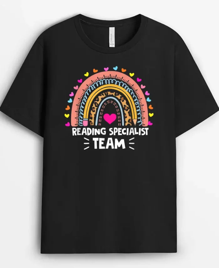 Reading Recovery Coach Teacher Reading Specialist Literacy T-Shirt - Black