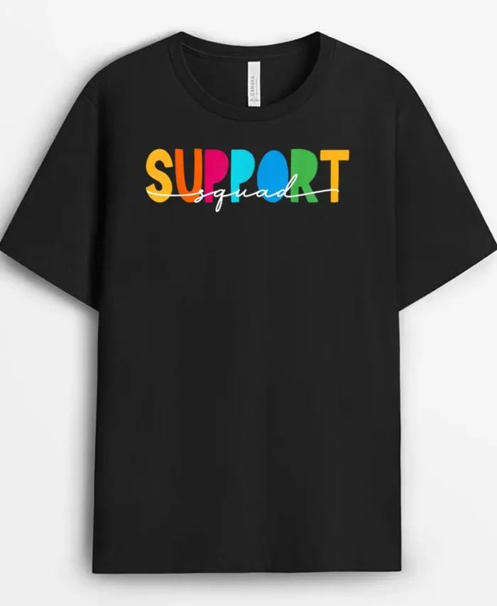 School Support Services Team Teacher Support Squad Women T-Shirt - Black