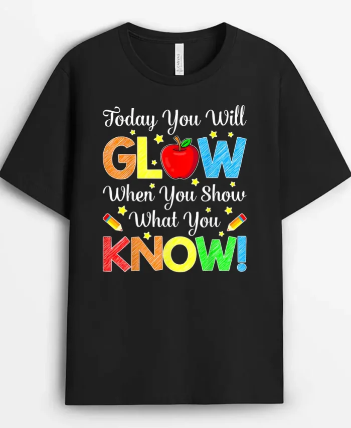 Show What You Know Funny Exam Testing Day Students Teachers T-Shirt - Black