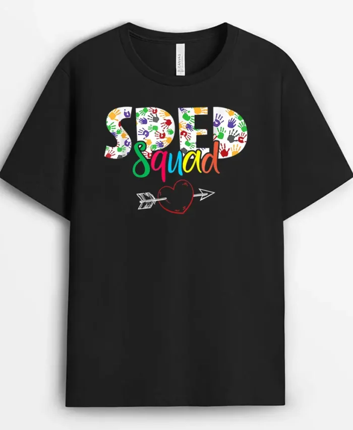 SPED Squad Special Education Teacher Squad Special Ed Gift T-Shirt - Black