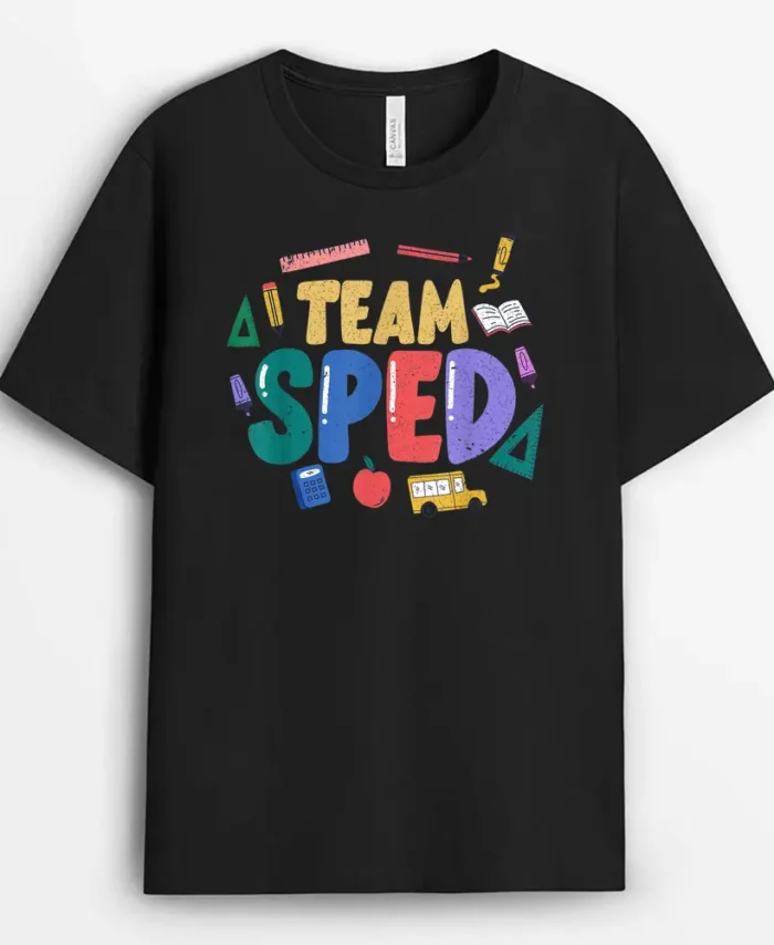 SPED Teacher Team Sped Special Education Teacher T-Shirt - Black
