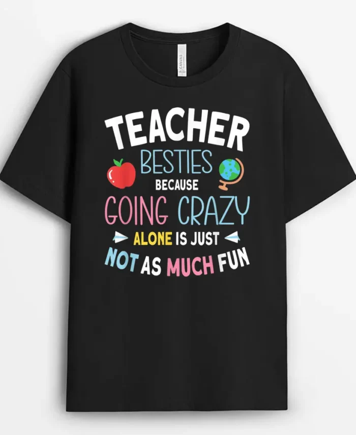 Teacher Besties T-Shirt - Black