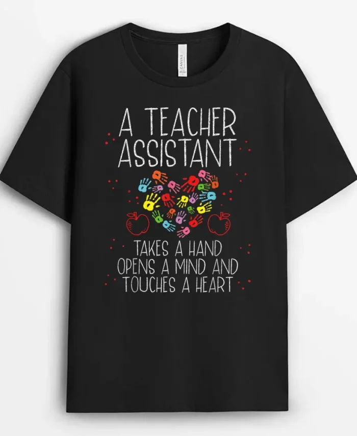 Teaching School Elementary School Teacher Assistant T-Shirt - Black