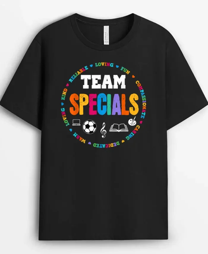 TEAM Specials Teacher TRIBE Squad Back To Primary School T-Shirt - Black