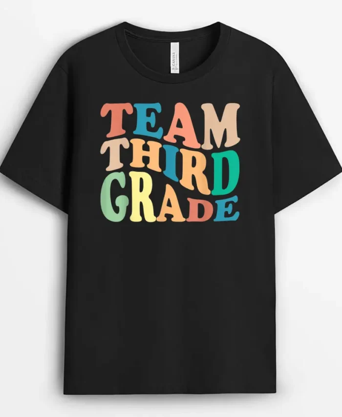 Team Third Grade 3rd Grade Back To School Teacher Student T-Shirt - Black