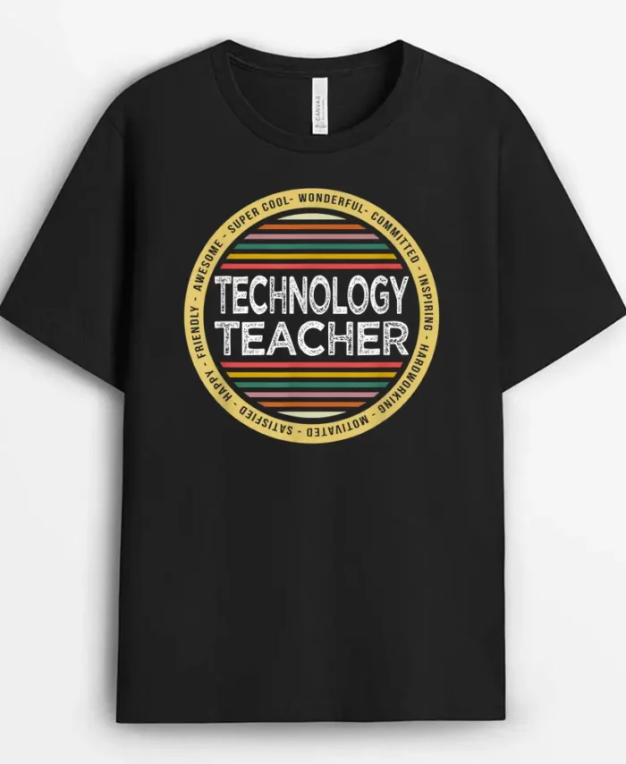 Technology Teacher  Funny Profession Birthday T-Shirt - Black