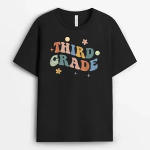 Third Grade Teacher 3rd Grade Teacher Funny Back To School T-Shirt - Black