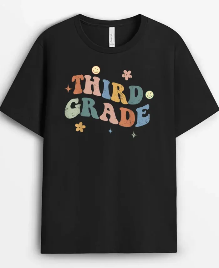 Third Grade Teacher 3rd Grade Teacher Funny Back To School T-Shirt - Black