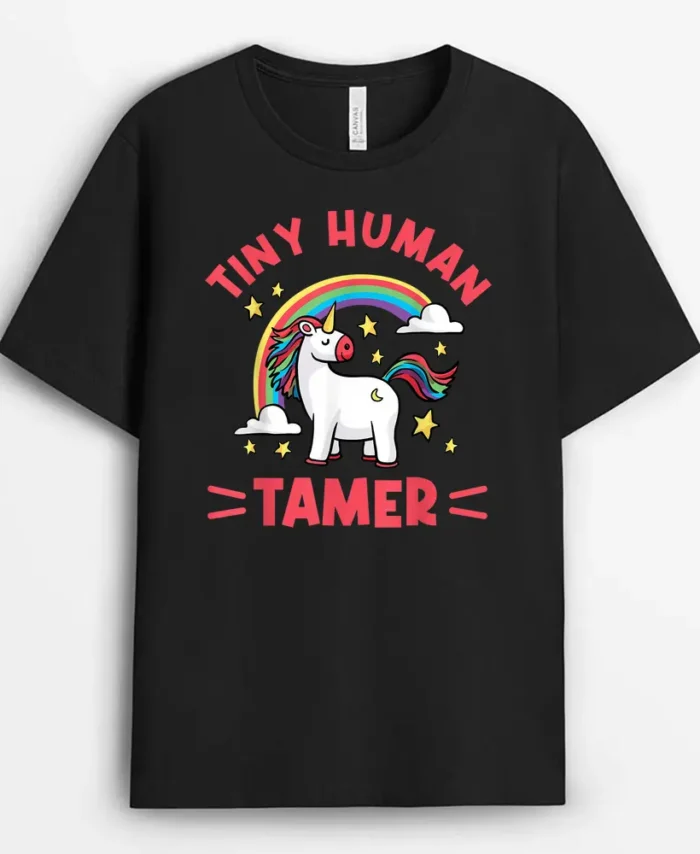 Tiny Human Tamer - For Preschool Teacher Of Tiny Humans T-Shirt - Black