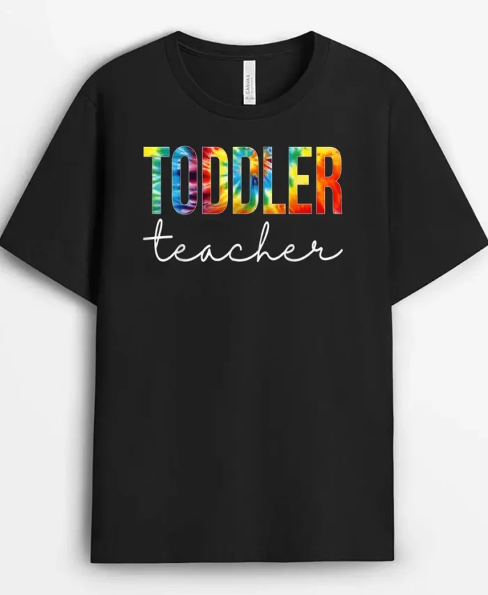 Toddler Teacher Tie Dye Appreciation Day Back To School T-Shirt - Black