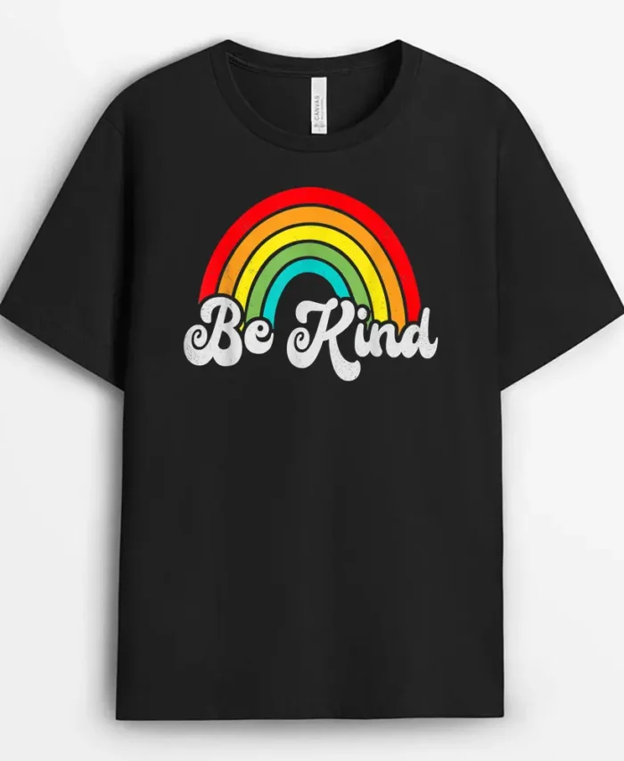 Unity Day Orange Teacher Kindness AntiBullying Retro Be Kind T-Shirt - Black