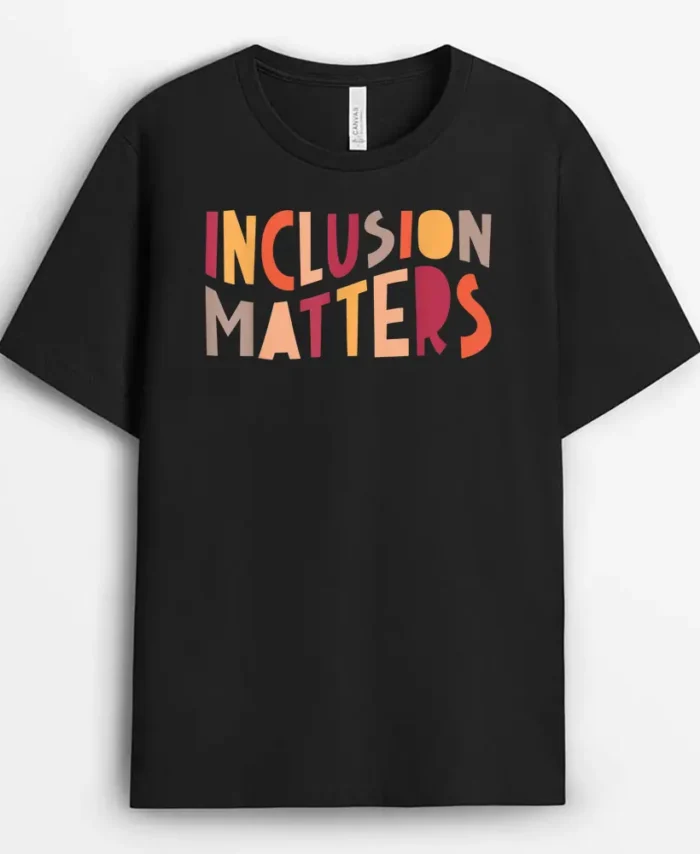 Vintage Inclusion Matters Positive Diversity Kindness Matter T-Shirt - Black