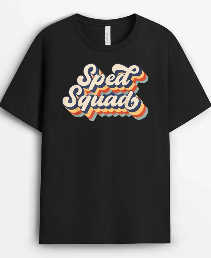 Vintage Sped Squad Special Ed Teacher Back To School T-Shirt - Black