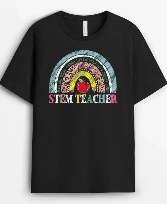 Vintage Stem Teacher Life Men Women Teacher Student T-Shirt - Black